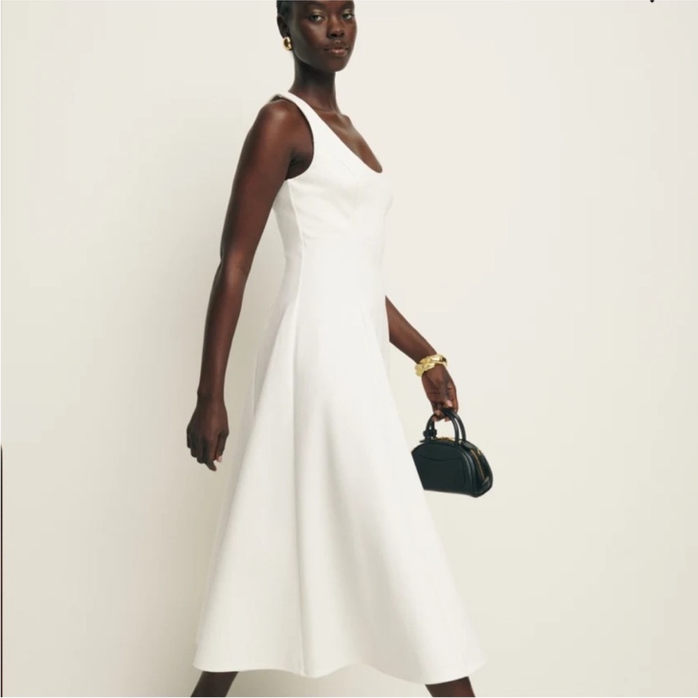 Reformation White Midi Dress